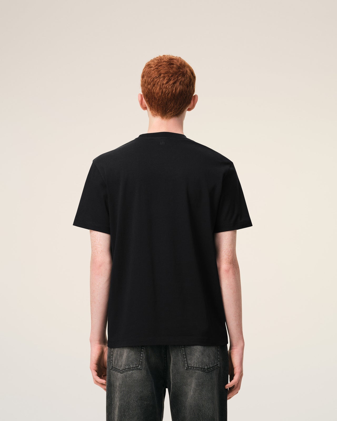 Black Cotton Ami de Coeur T-Shirt