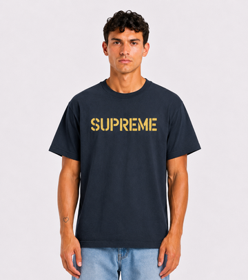 Supreme Hard Slogan Tee Navy