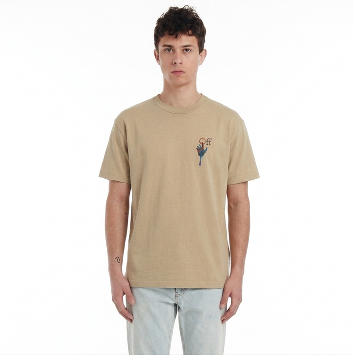 Off-White Camel draining logo T-shirt