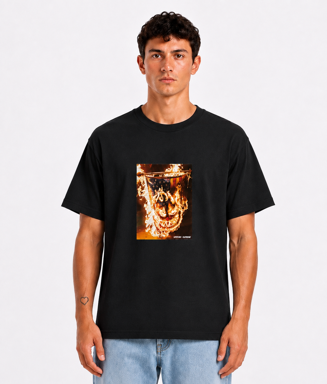 Supreme Spitfire Flag Tee Black