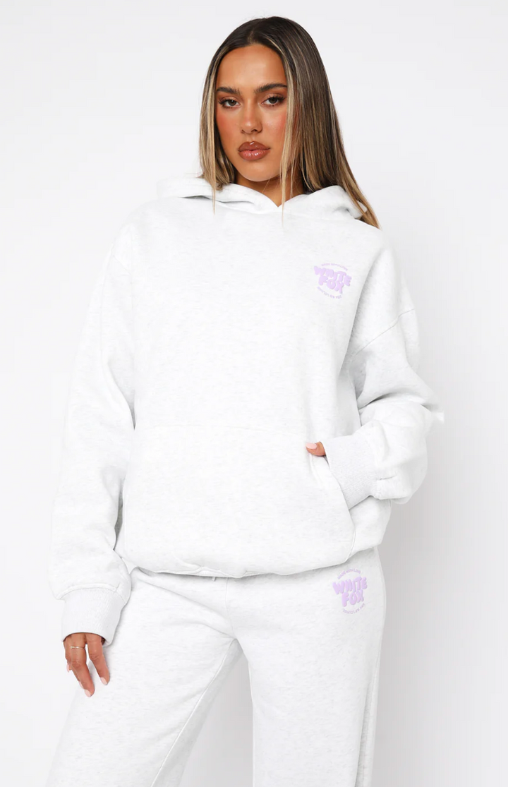 White Fox (With Love For You Oversized Hoodie White Marle)