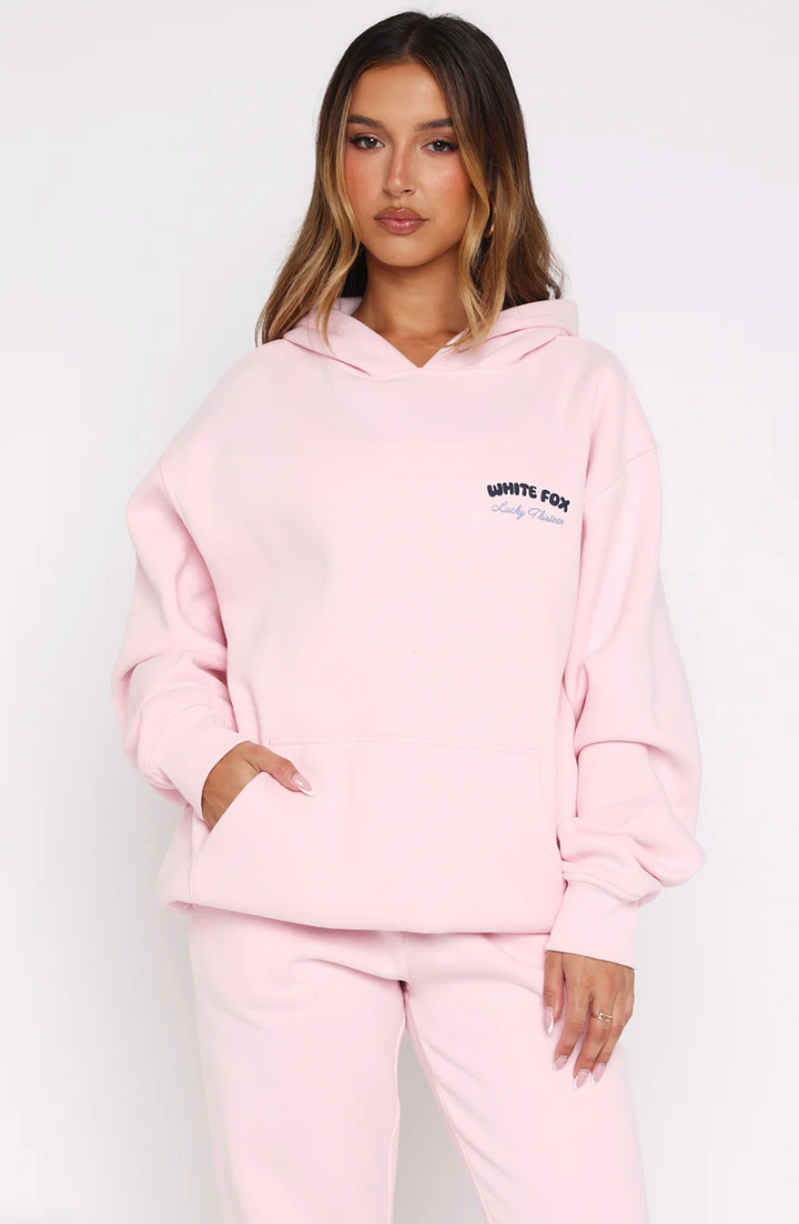 White Fox (Lucky Thirteen Cheyenne Oversized Hoodie Soft Pink)