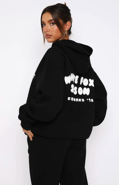 White Fox (The Main Season Oversized Hoodie Black)