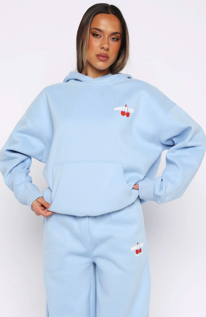 White Fox (Club 14 Cassie Boxy Hoodie Blue)