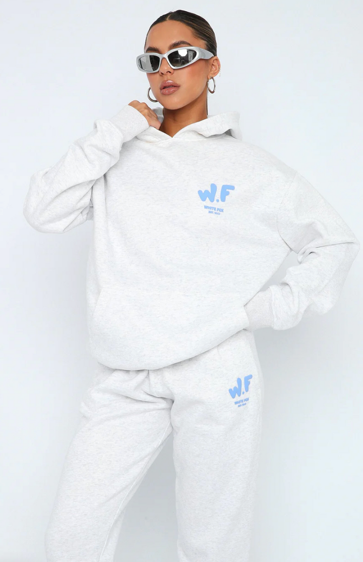 White Fox (The New Standard Oversized Hoodie Grey Marle)
