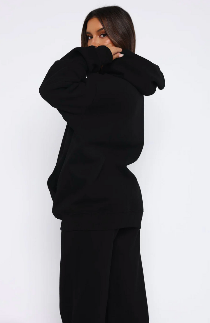 White Fox (Missed Flights Oversized Hoodie Black)