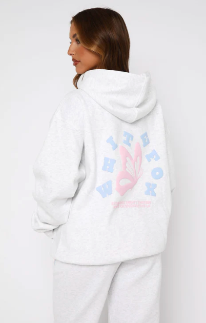 White Fox (Give You The Best Oversized Hoodie Grey Marle)