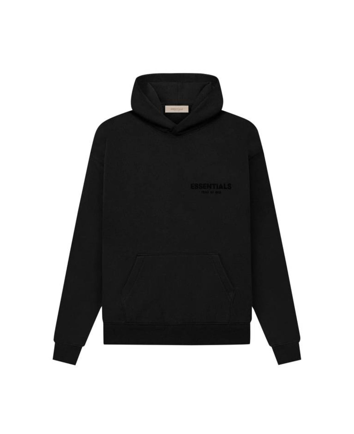 Fear of God Essentials S22 Black Hoodie – Oversized Streetwear GCC
